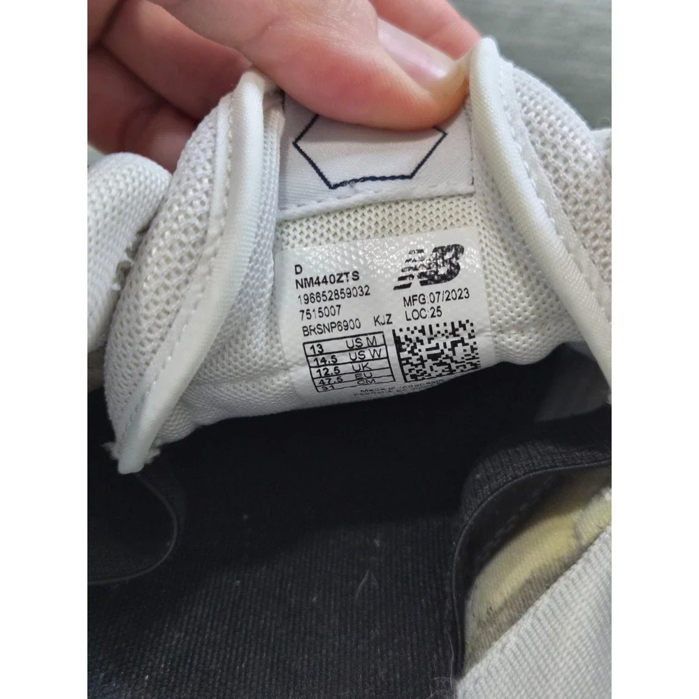 New Balance Numeric 440 NM440ZTS Unisex M13/W14.5 D Running Shoes White Sneakers
